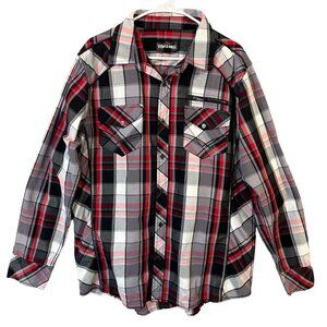 Rebel & Soul Men's Size XL Plaid Multicolor Long Sleeve Button Up Shirt EUC